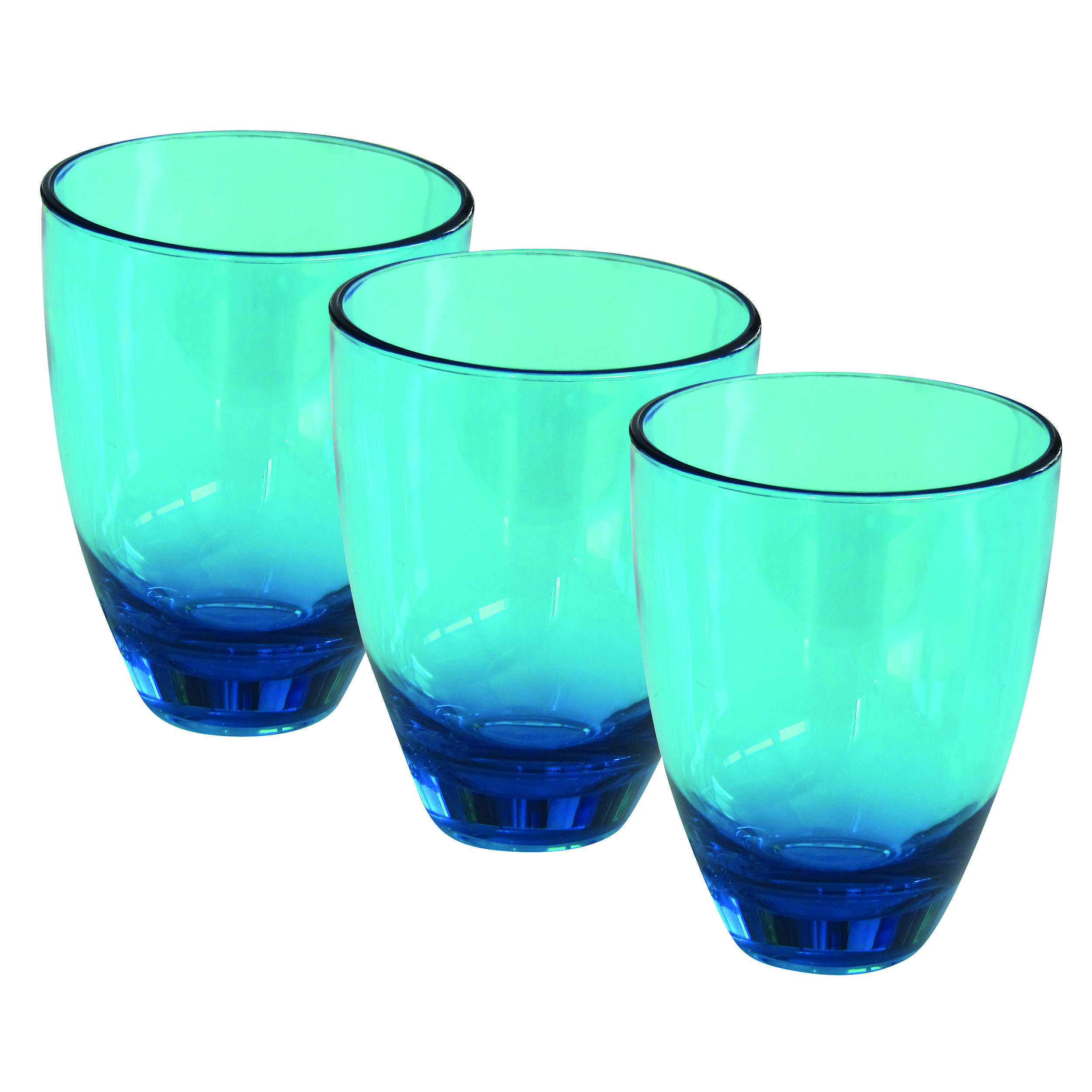 Lot de verres Massa : - Coloris : Bleu - lot de 3