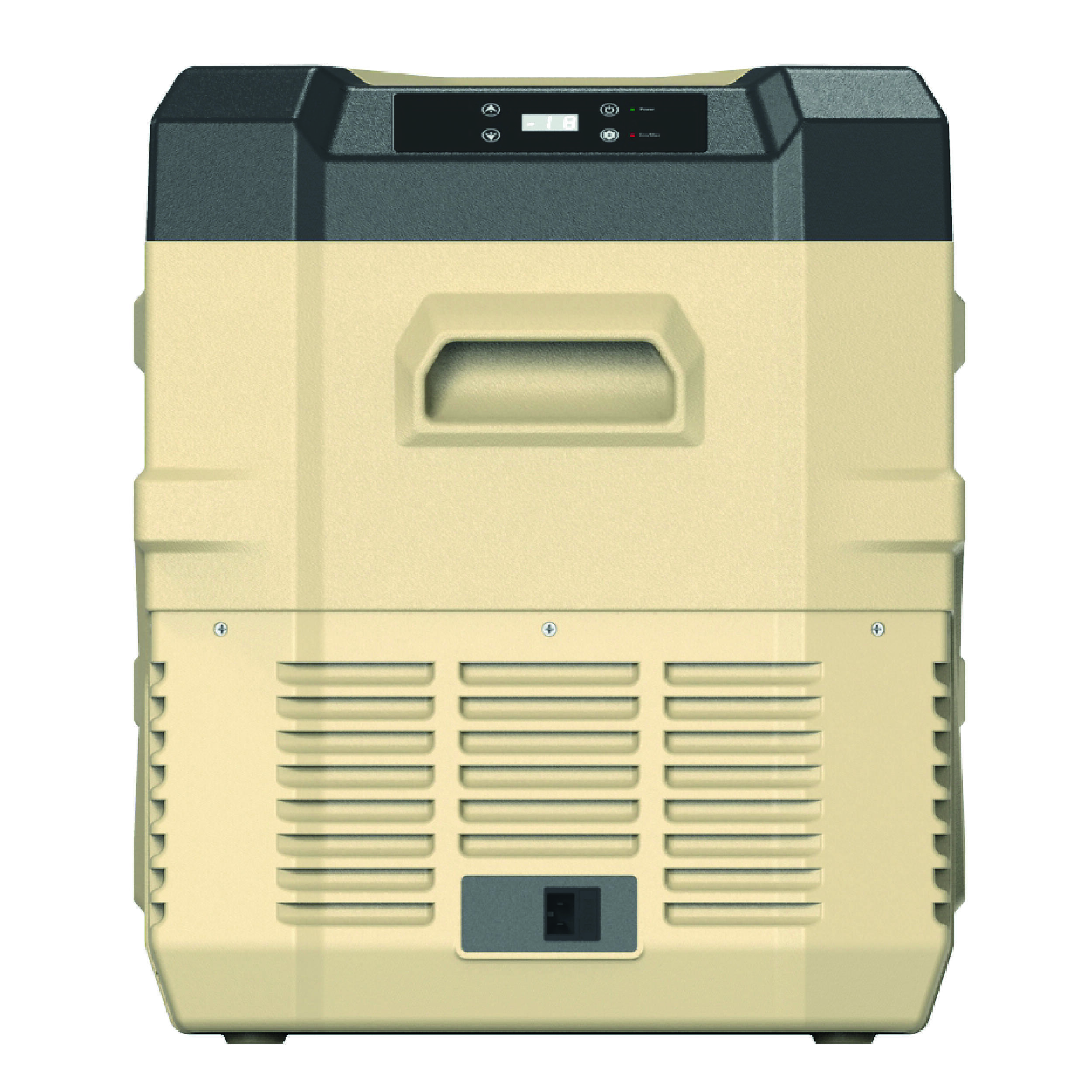 Glacière à compression BLIZZ-E ONE – 12V pour camping-car, van et caravane : - 35 litres beige / noire