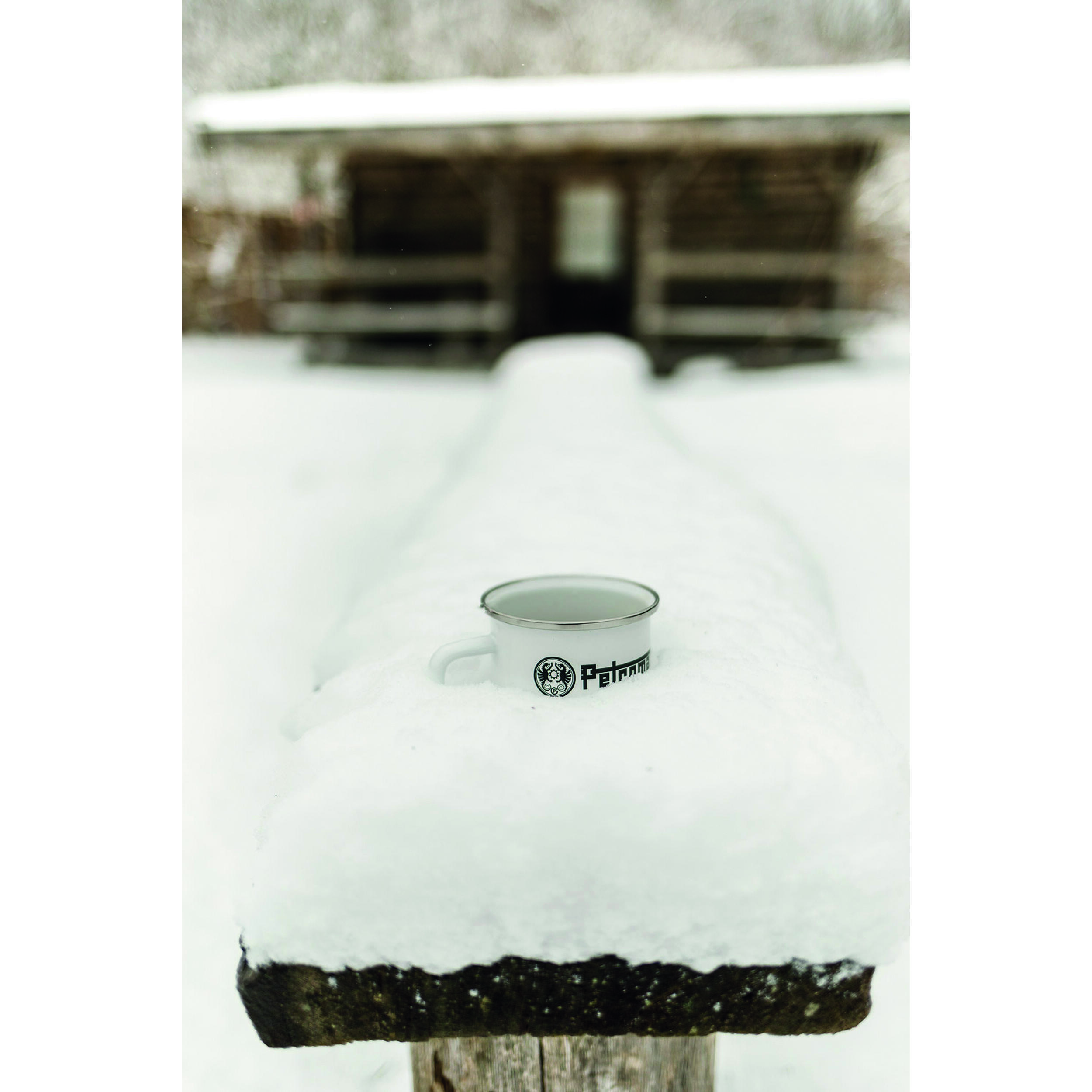 Tasse en émail : Blanche