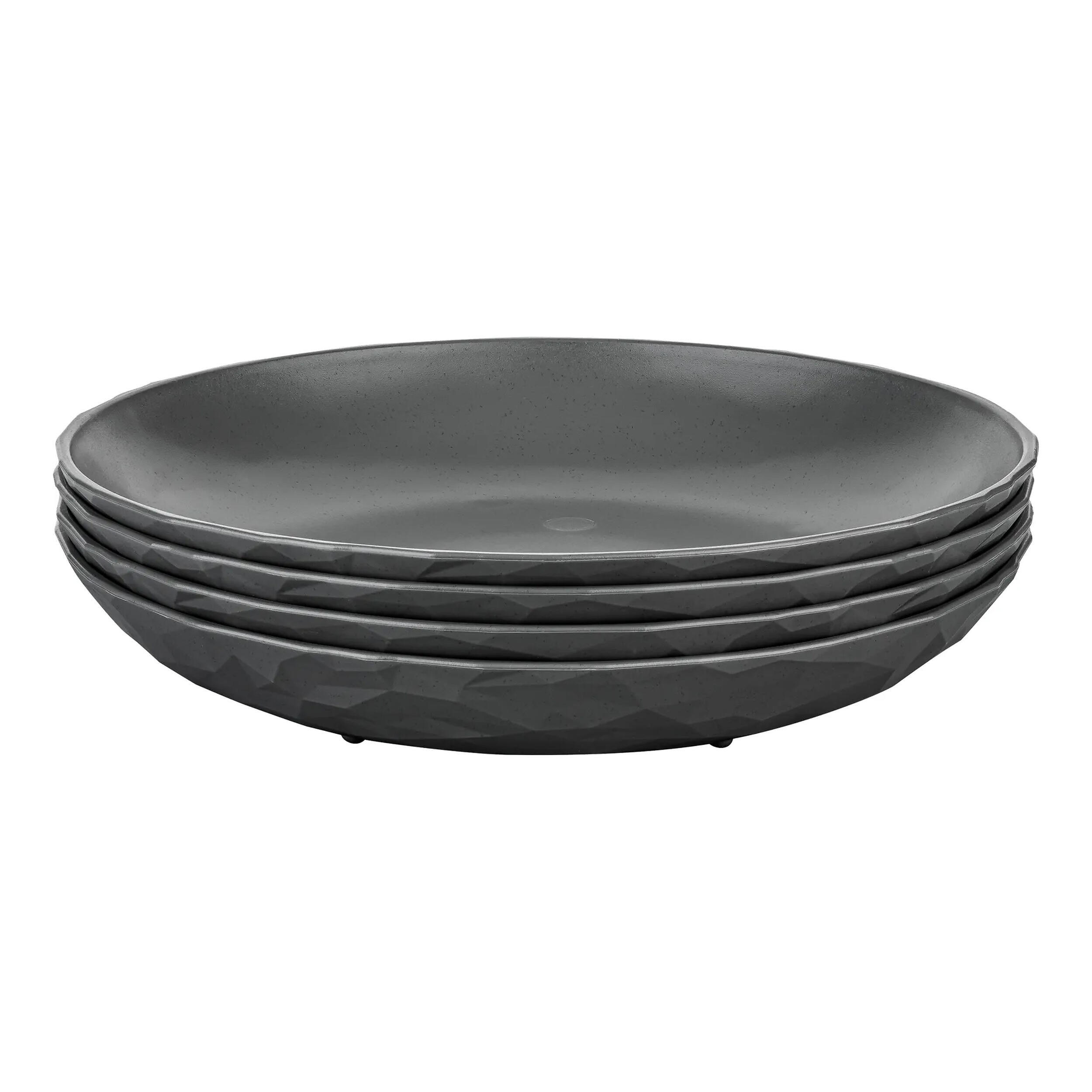 Lot de 4 assiettes à dessert Club : Gris