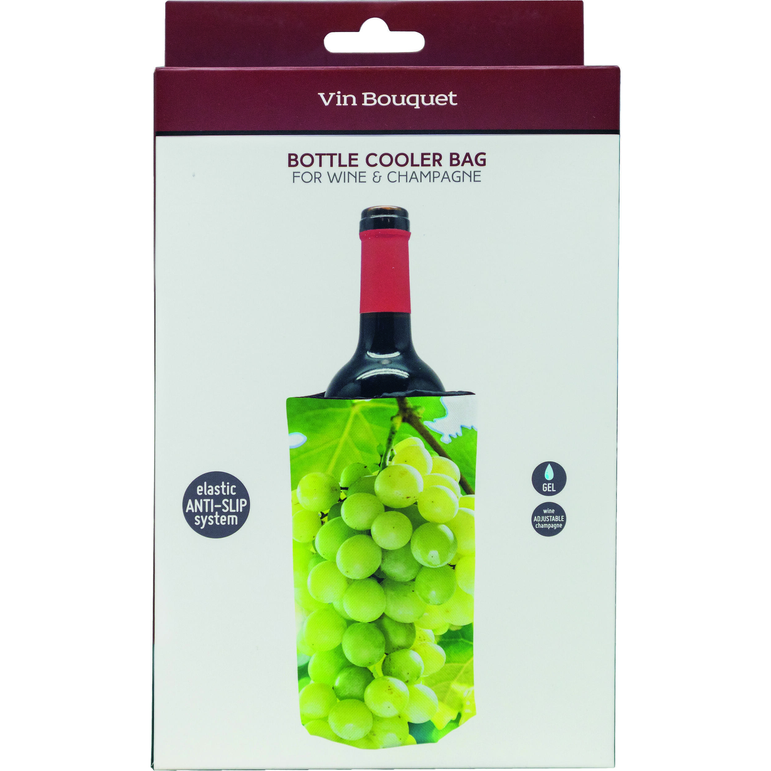 Housse réfrigérante motif raisins blancs