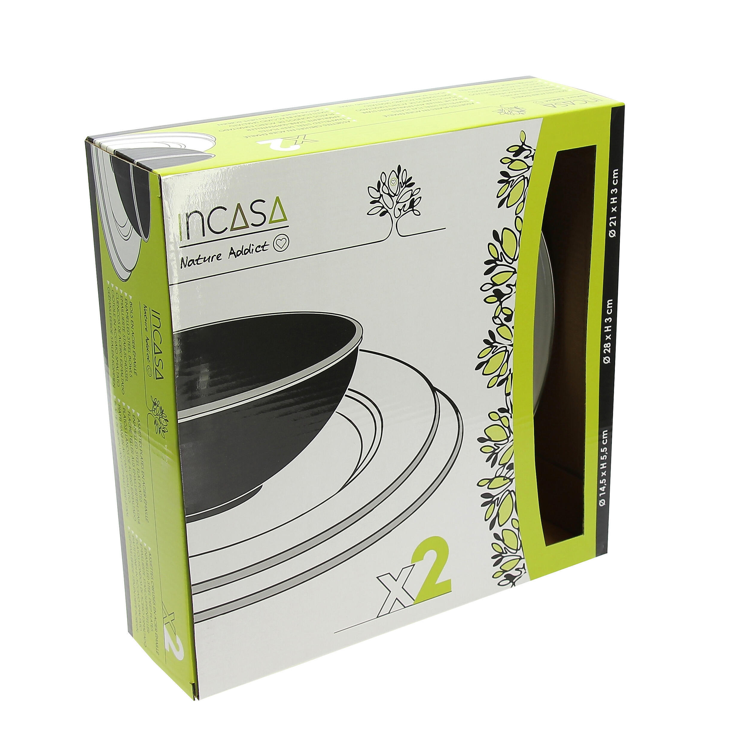 Pack vaisselle 6 pièces en acier émaillé