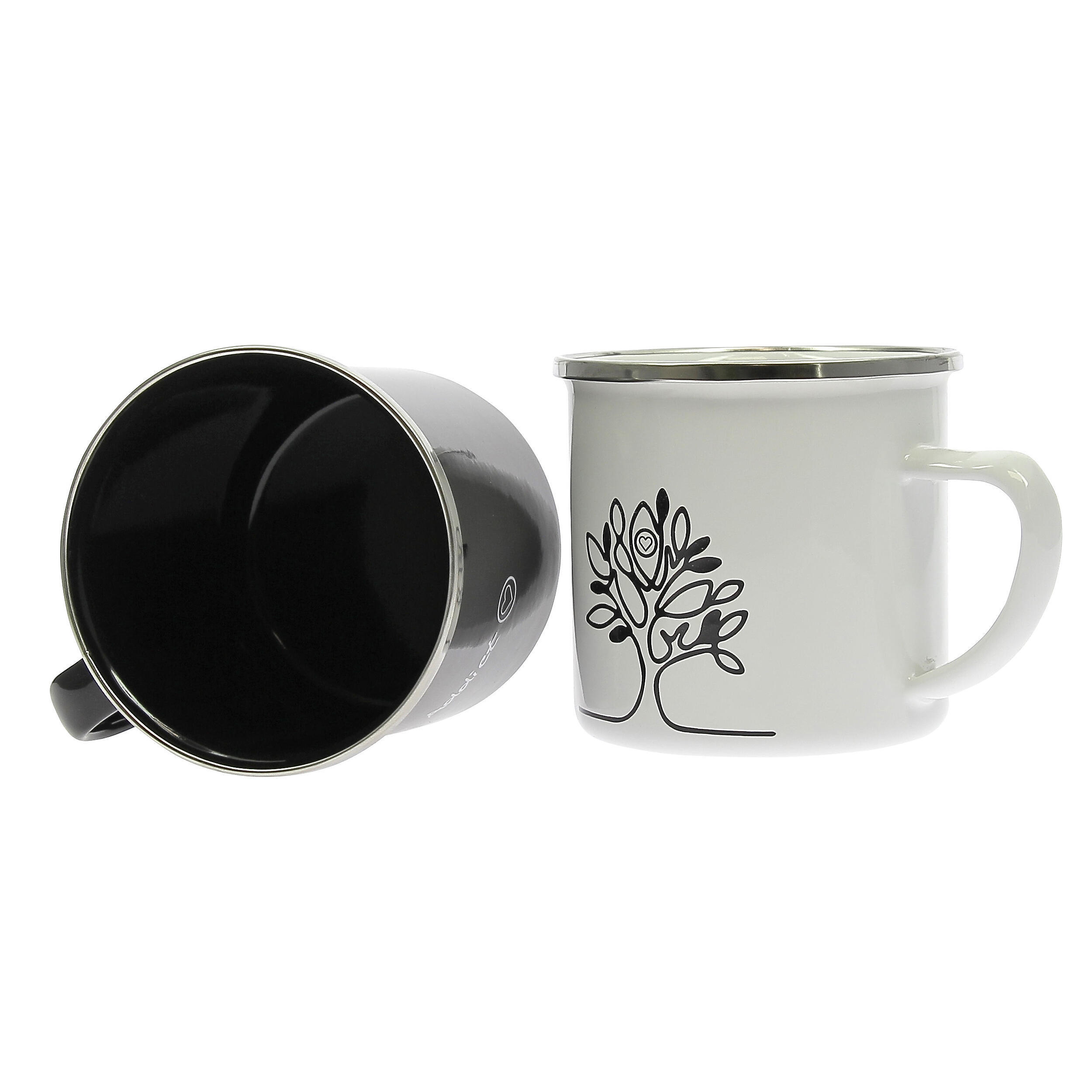 Pack de 2 mugs en acier émaillé