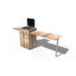 Table Blue mountain 100x45cm en bois stratifié cérusé 2 faces