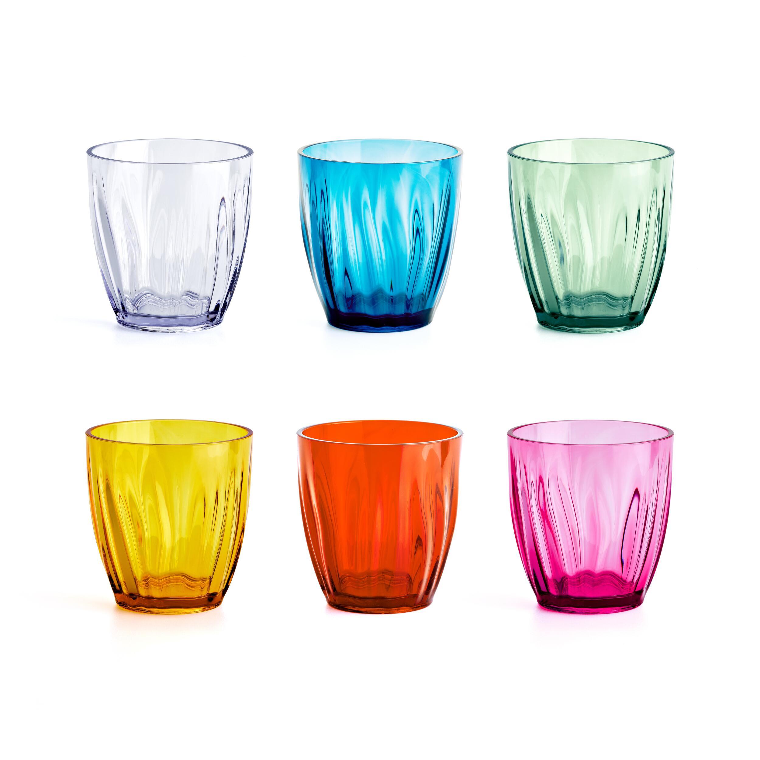 Set de six verres Aqua multicolores