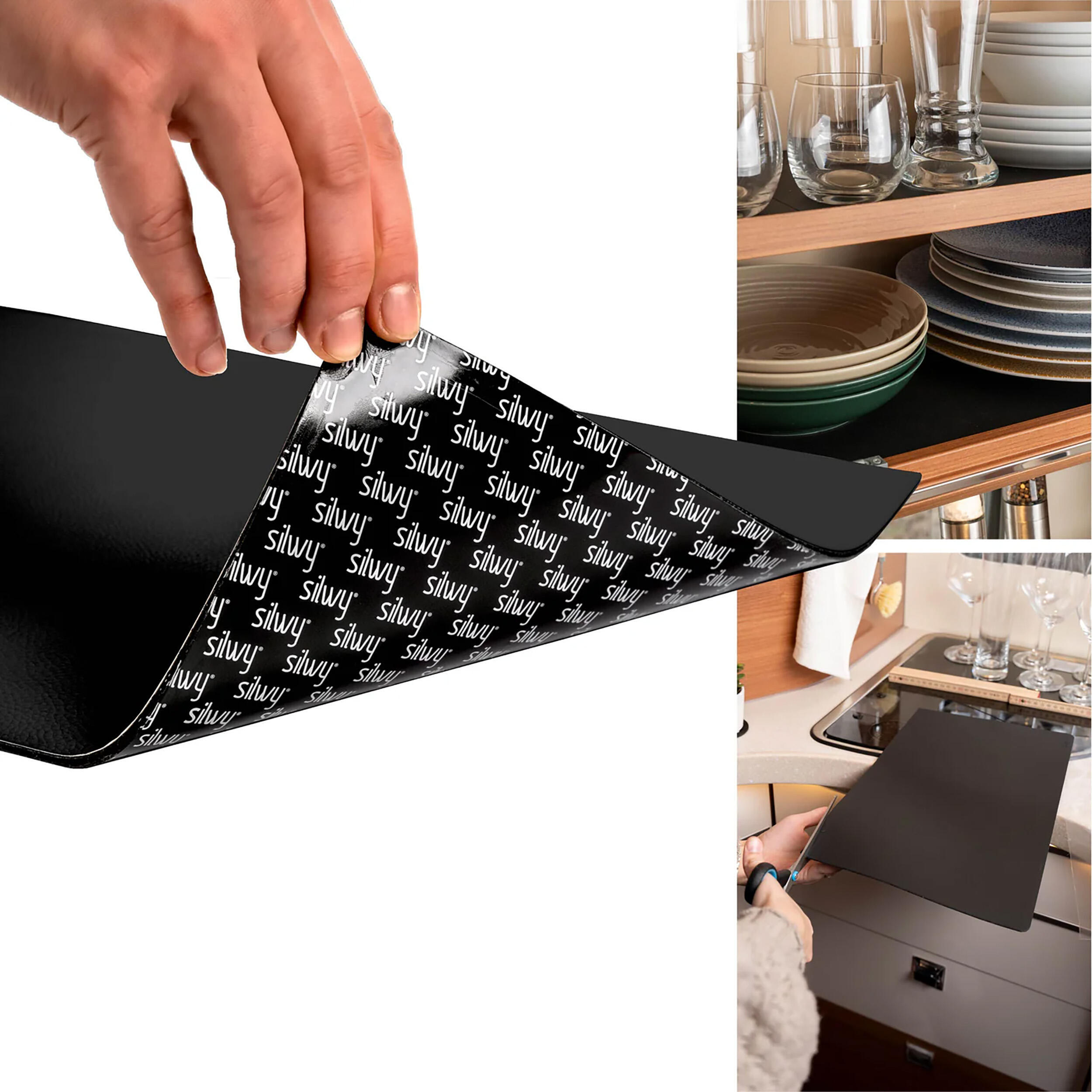 Tapis nano gel métal noir