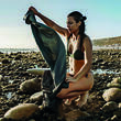 Serviette de plage pliable NanoDry : Anthracite