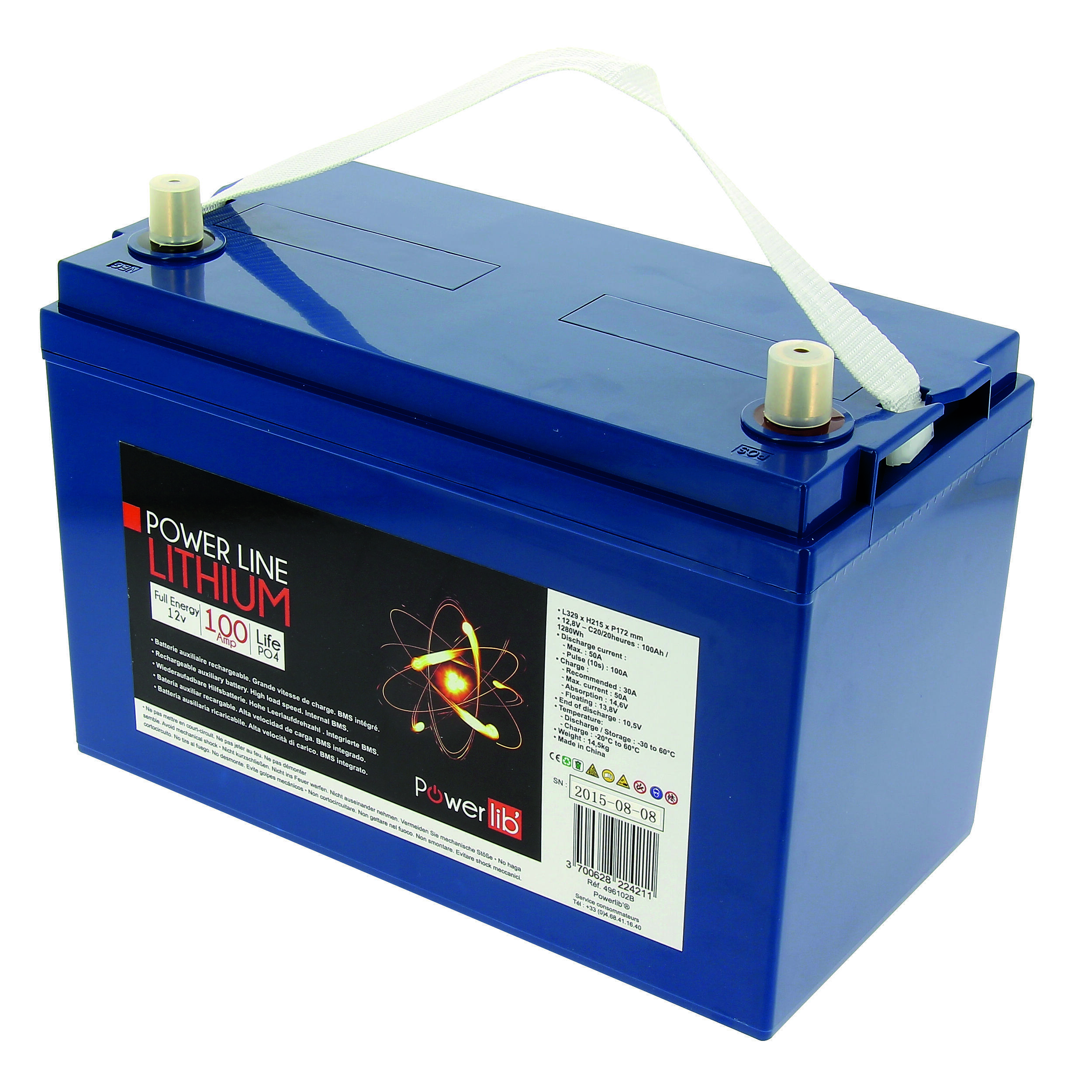 Batterie Lithium 100A spécial camping-car