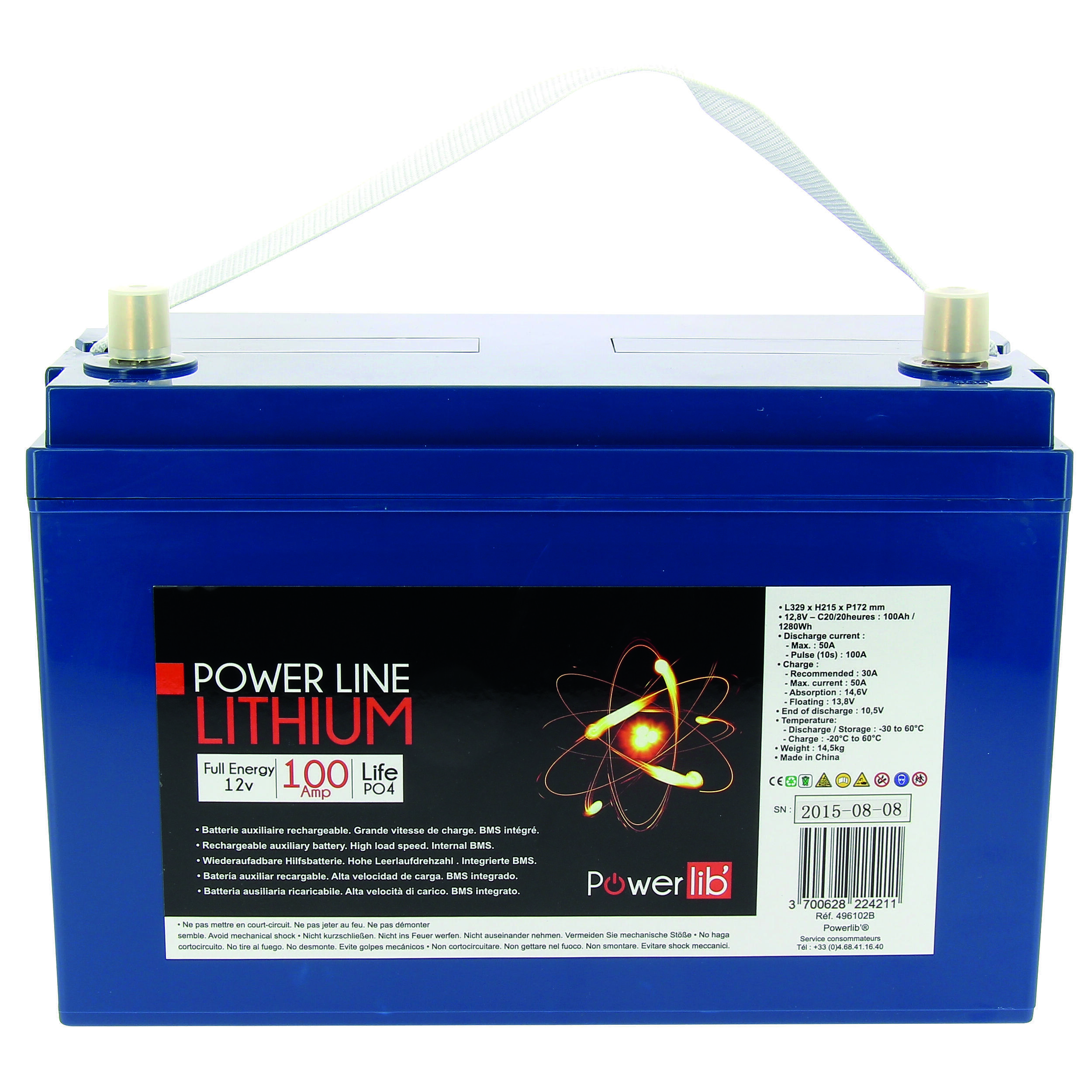 Batterie Lithium 100A spécial camping-car