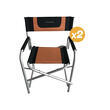 Pack 2 fauteuils Director Noir - Orange