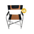 Pack 4 fauteuils Director Noir - Orange