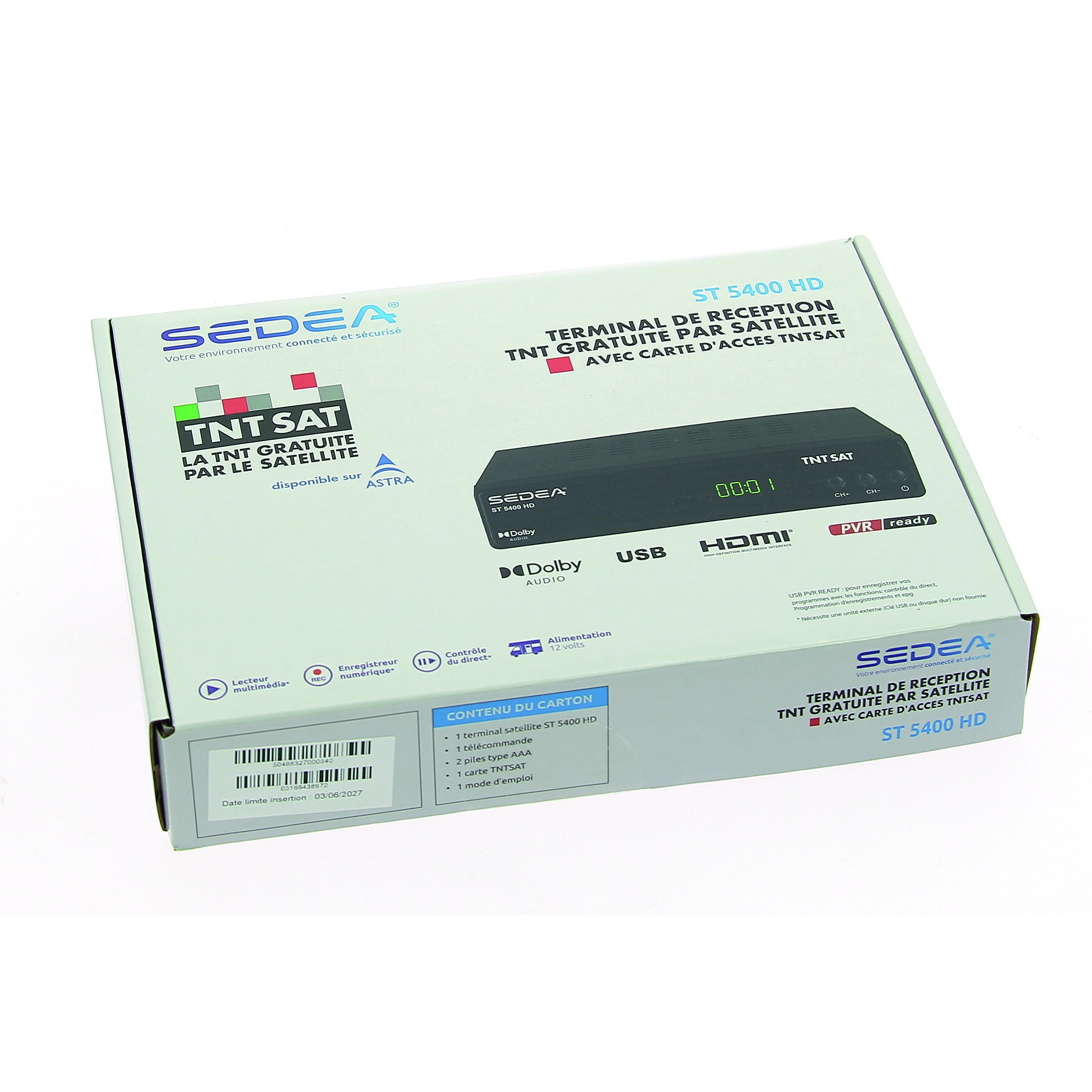 Récepteur TNTSAT HD par Satellite ST-5400HD