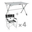 Pack Relax table et fauteuils de camping pour 4 personnes