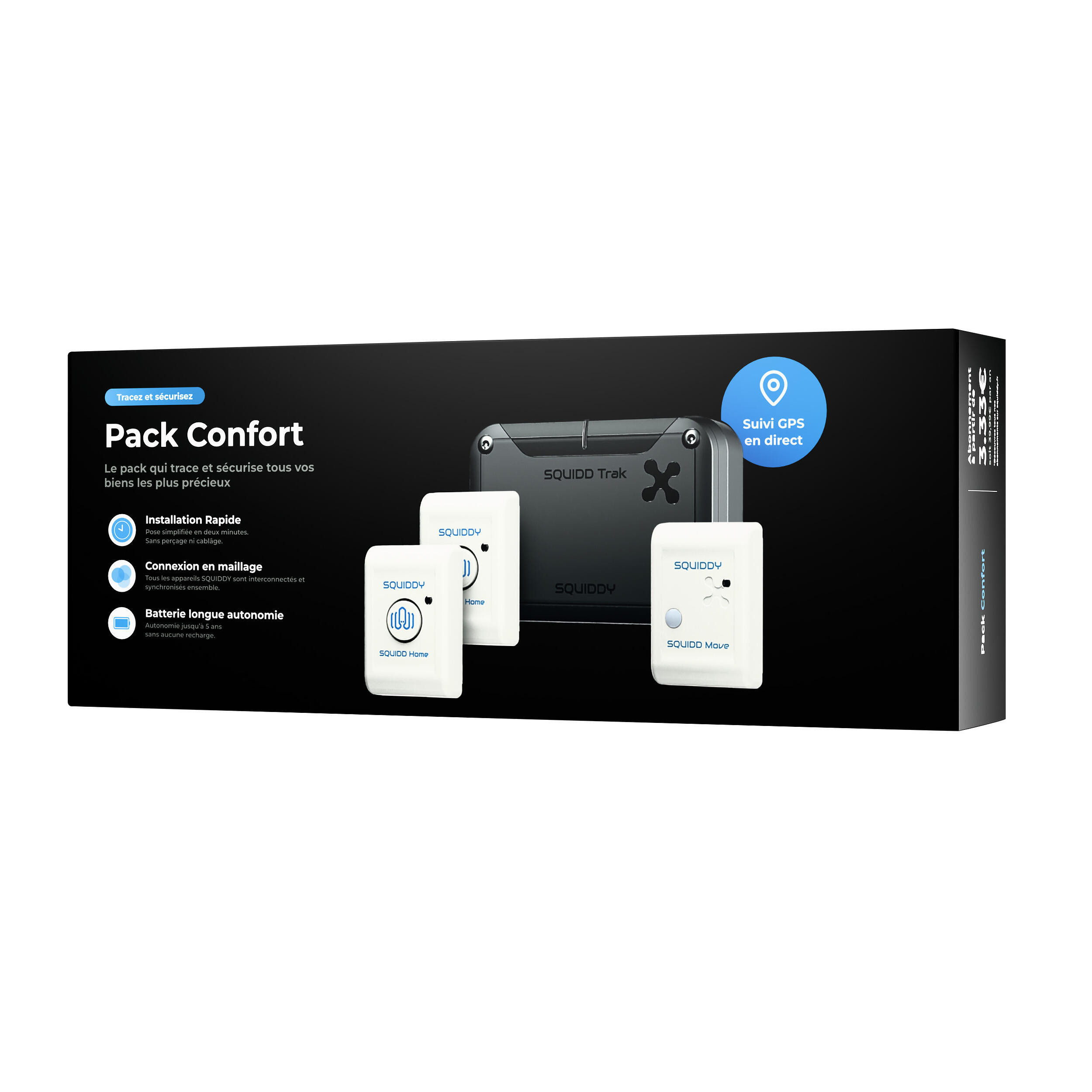 Pack alarme & traceur GPS Squiddy pour van et camping-car : Version confort