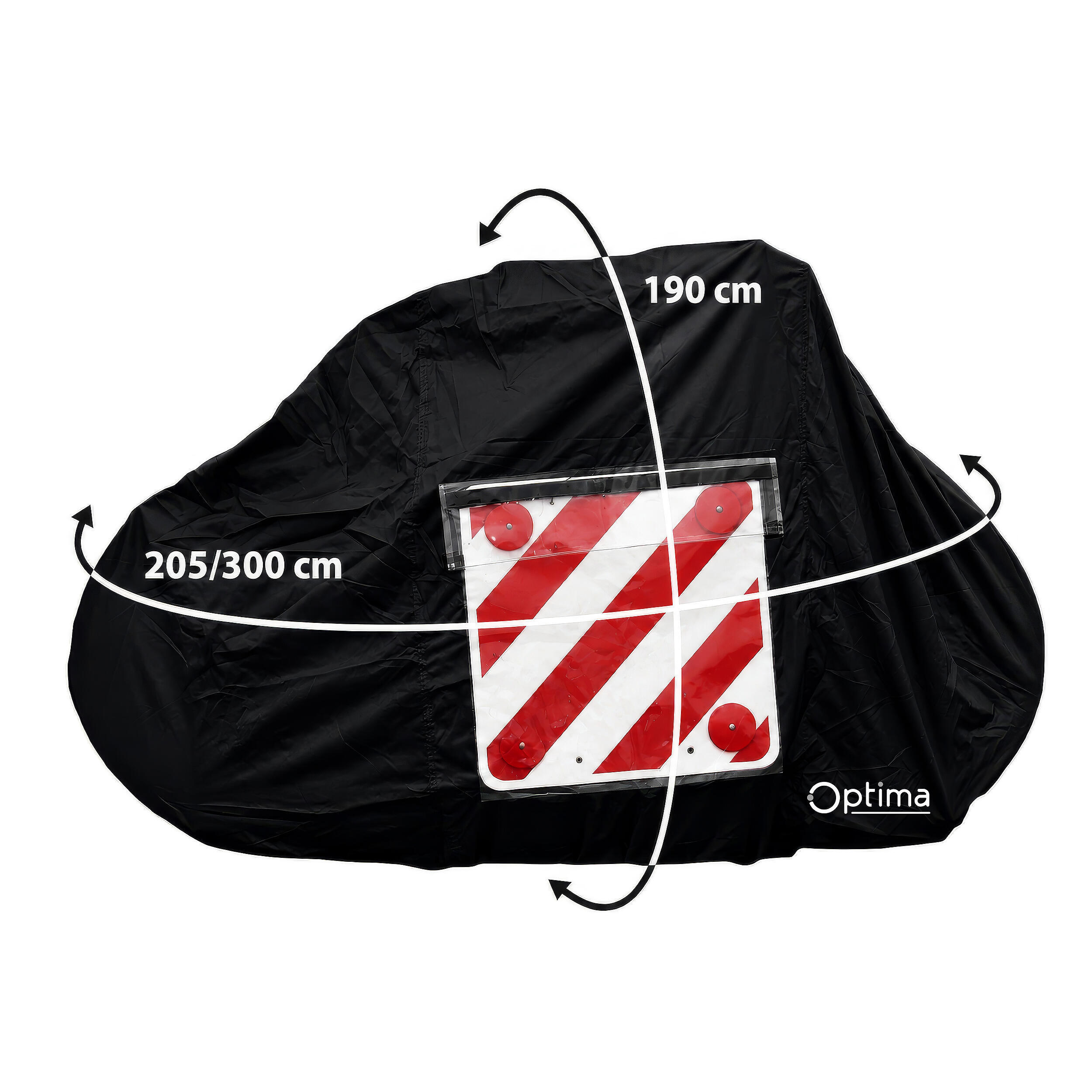 Bâche pour porte-vélos sur paroi arrière : Pour 4 vélos - Coloris noir