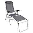 Fauteuil aluminium Confort Maxi Gris navy +Repose-tête + Repose-jambes