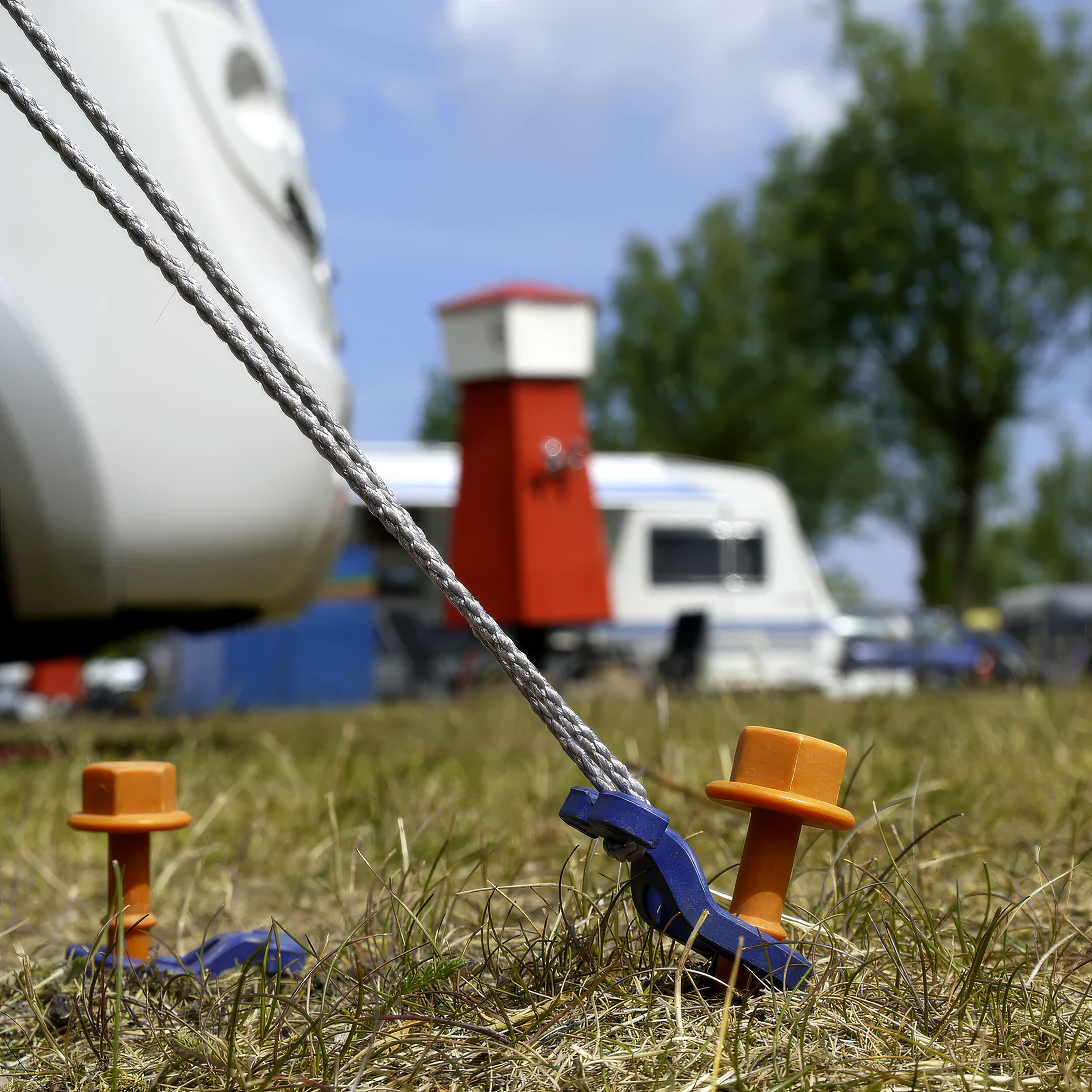 Lot de 12 piquets à vis légers pour tente, auvent et store