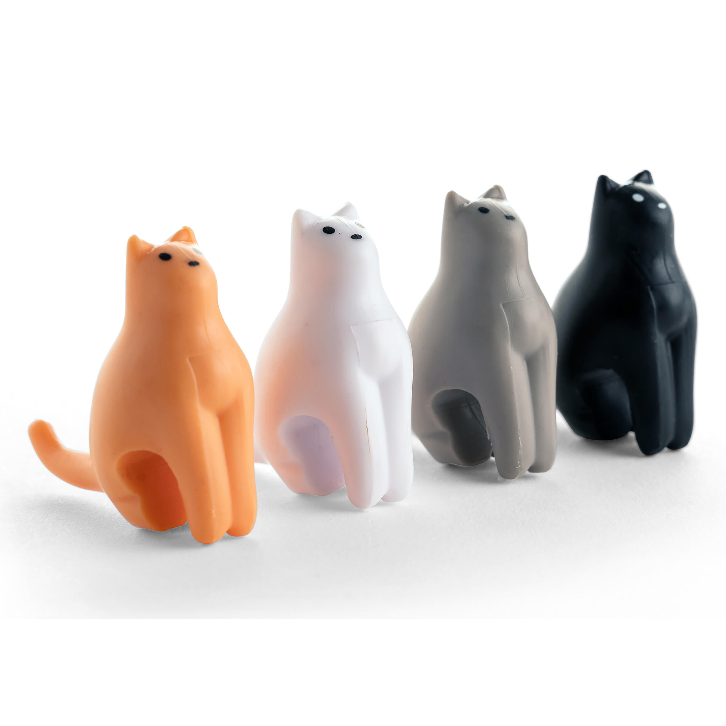 Lot de 4 supports pour sachets de thé chat