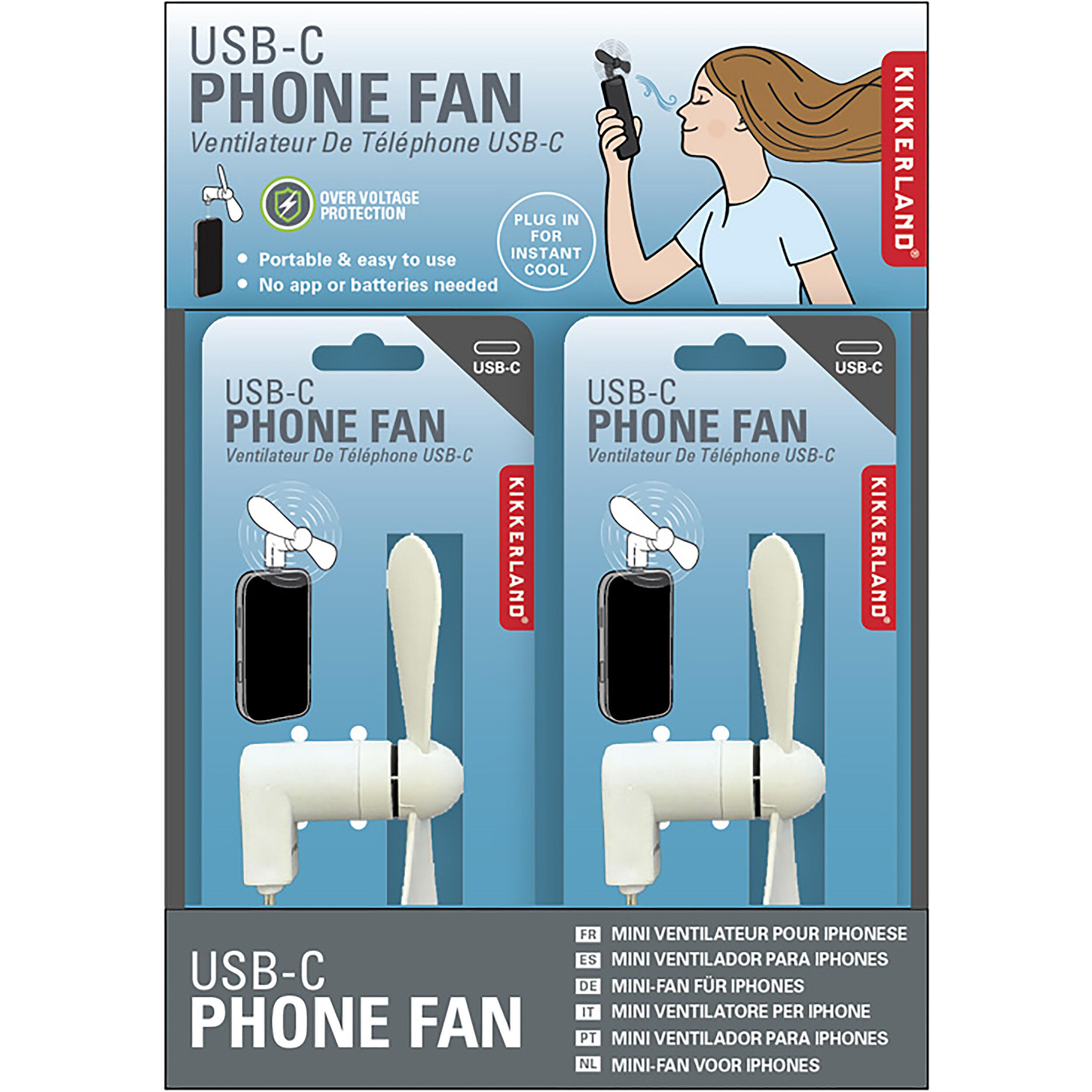 Ventilateur portable pour téléphone Type-C